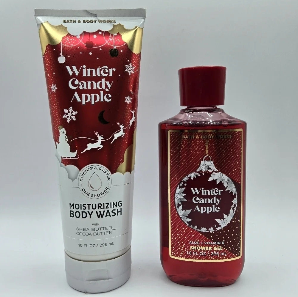 Bath & Body Works Winter Candy Apple Body Wash Bundle